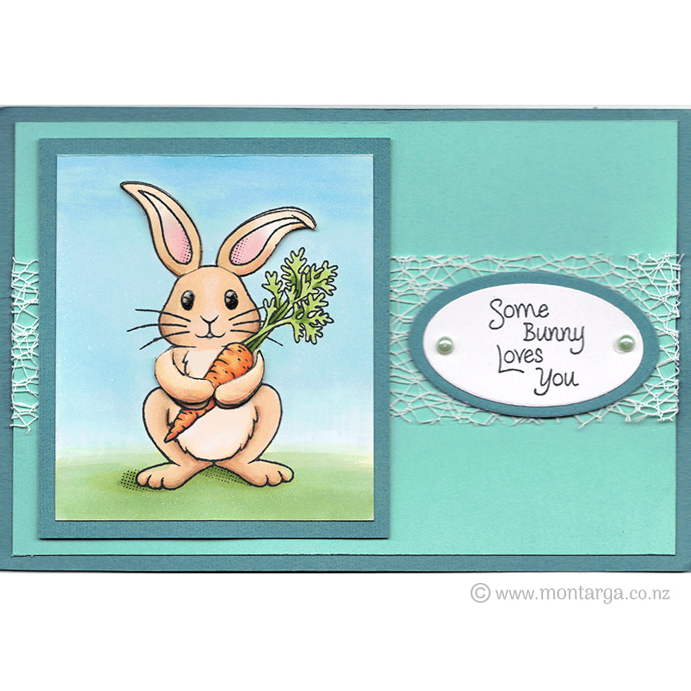 3611 G - Cute Bunny Rubber Stamp