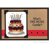 2855 D - One More Candle Wording Rubber Stamp