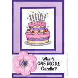 2855 D - One More Candle Wording Rubber Stamp