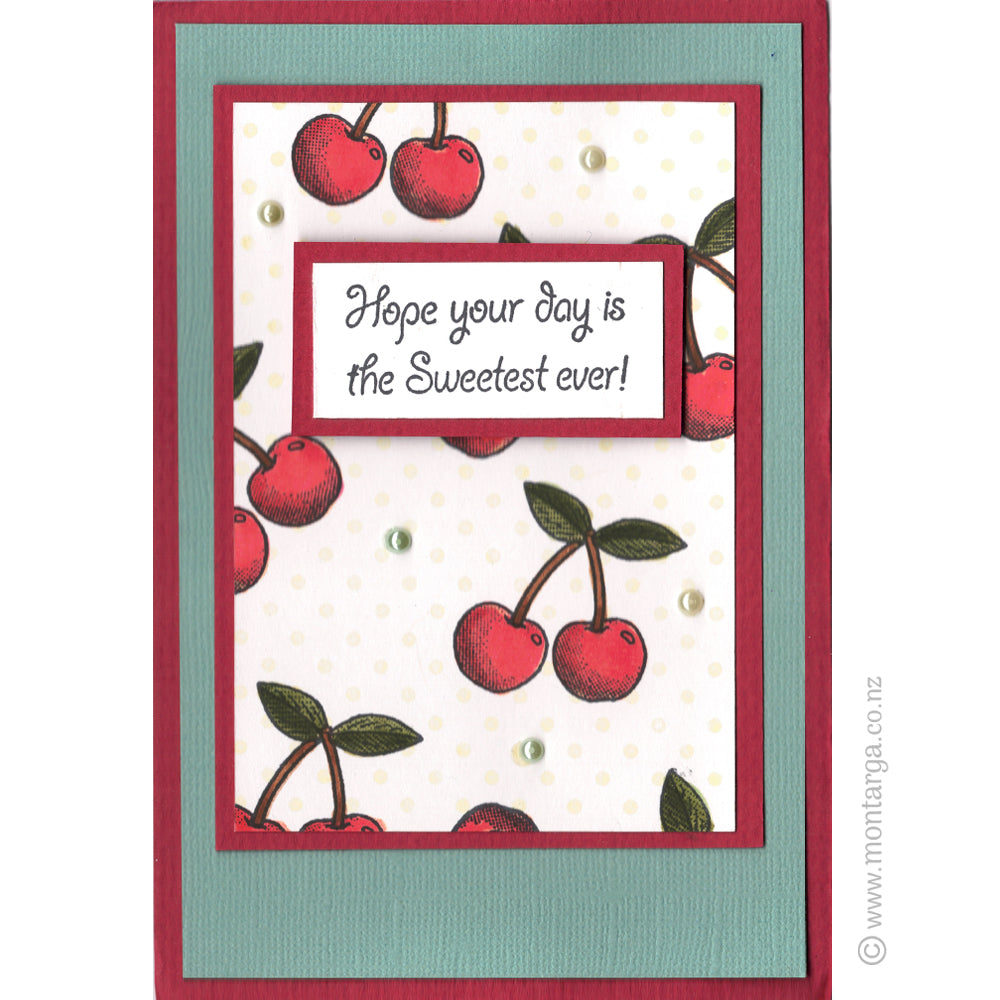 3775 C - Cherries Rubber Stamp