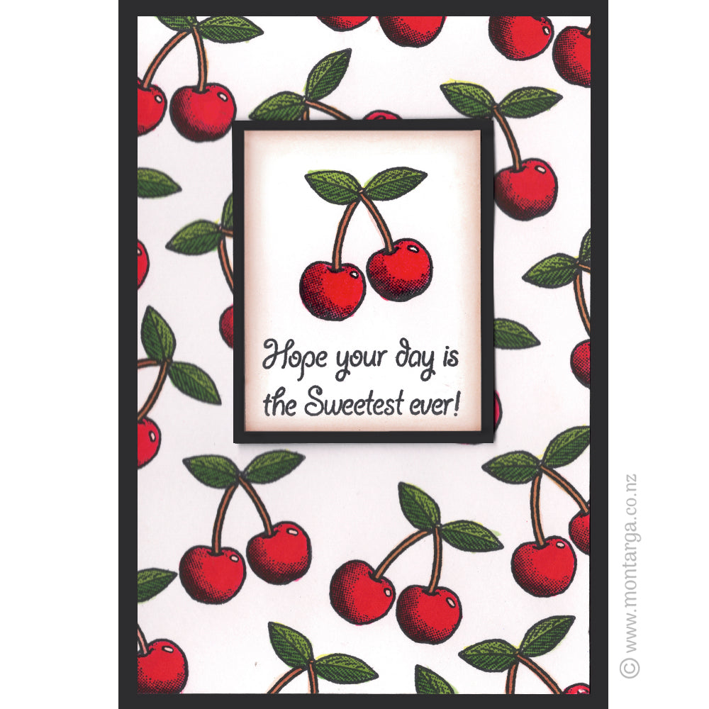 3775 C - Cherries Rubber Stamp