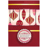 2380 F - Merry Christmas Scallop Border Rubber Stamp