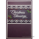 2385 FF - Christmas Blessings Wording Rubber Stamp