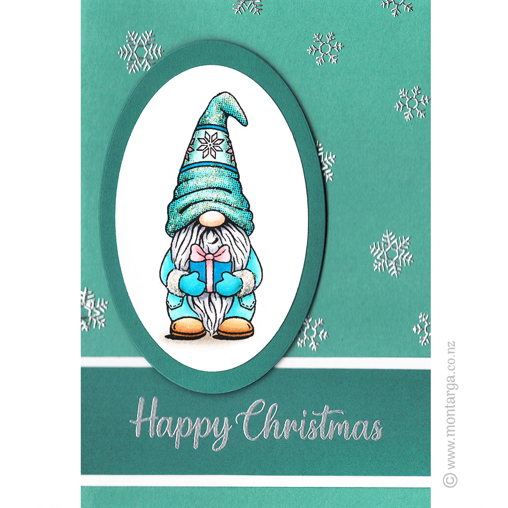 2400 FF - Christmas Gnome Rubber Stamp