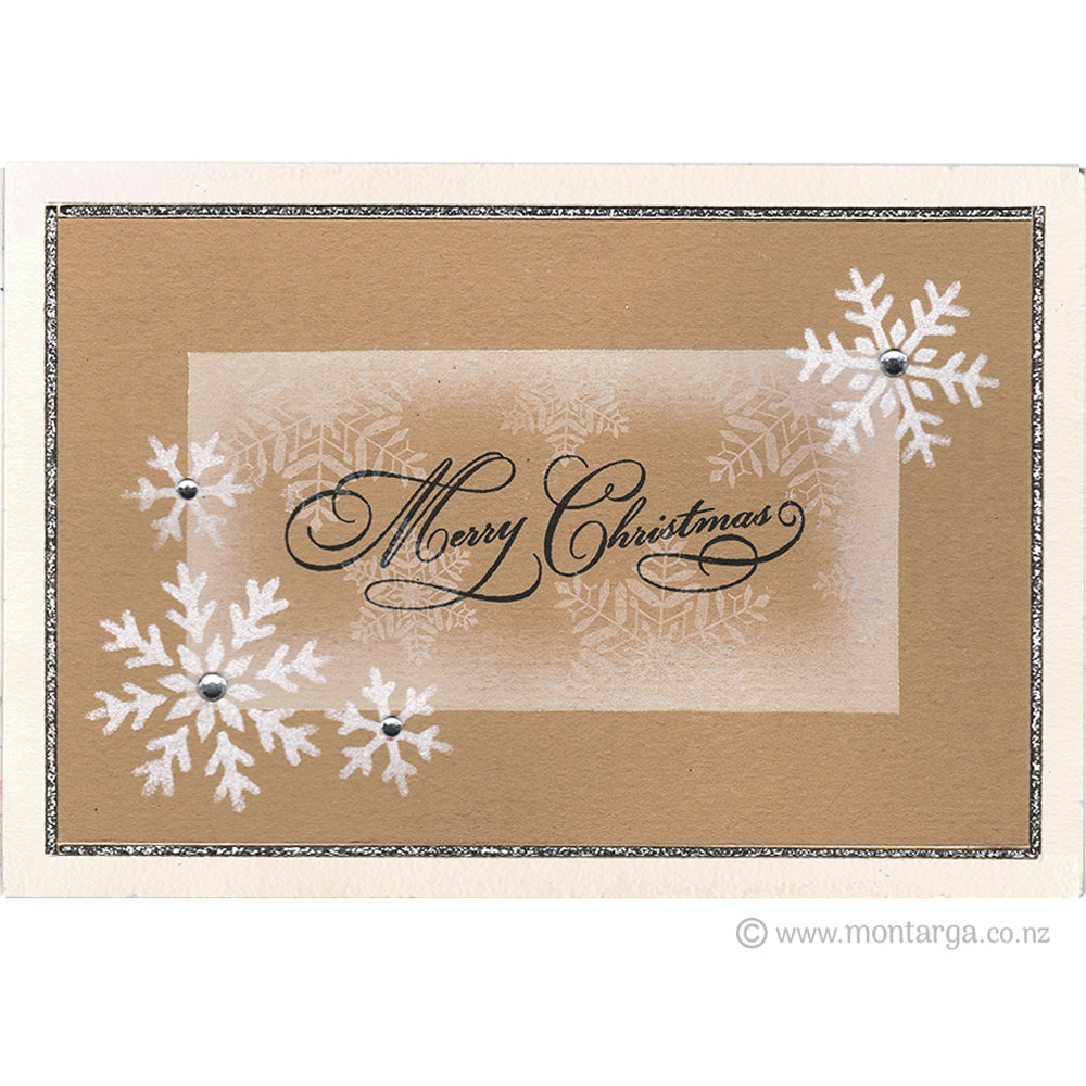 2376 FF - Merry Christmas Wording Rubber Stamp