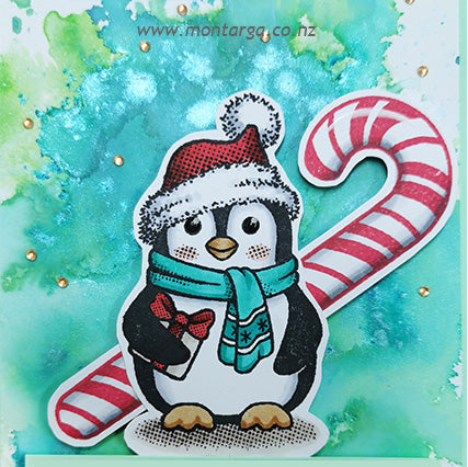 Card Sample - Penguin with Candy Cane