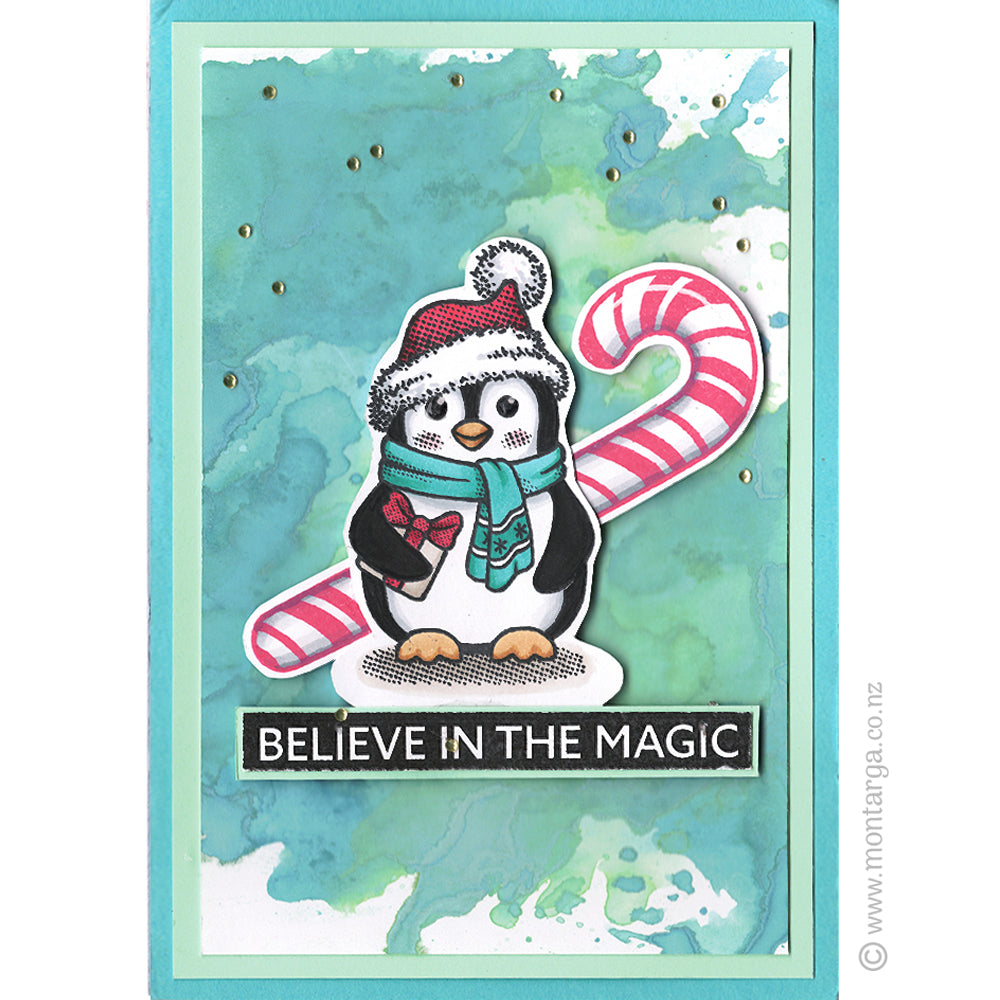 Card Sample - Penguin with Candy Cane