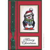 2410 G - Christmas Penguin Rubber Stamp