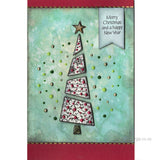 2374 FFF - Mosaic Christmas Tree Rubber Stamp