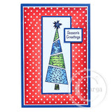 2374 FFF - Mosaic Christmas Tree Rubber Stamp