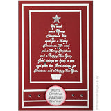 2360 GG - Wording Christmas Tree Rubber Stamp