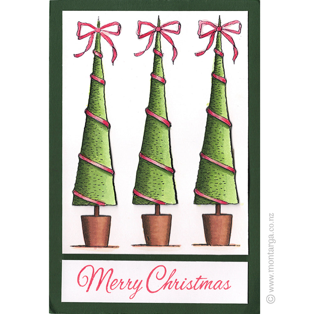 Greeting Cards 10pk - Christmas Green