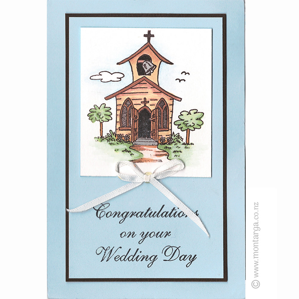 3010 E - Congratulations On Your Wedding Day Rubber Stamp