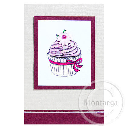 3836 F - Cupcake Rubber Stamp