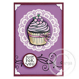 3836 F - Cupcake Rubber Stamp