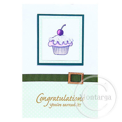 3824 D - Cupcake Rubber Stamp