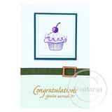 3824 D - Cupcake Rubber Stamp