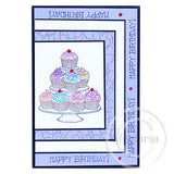 3834 G - Cupcakes Rubber Stamp