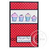 3930 GG - Polka Dot Background Rubber Stamp