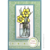 3859 E - Mason Jar Rubber Stamp