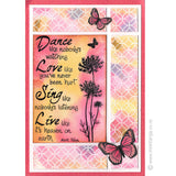 2841 GG - Dance Like Wording Rubber Stamp