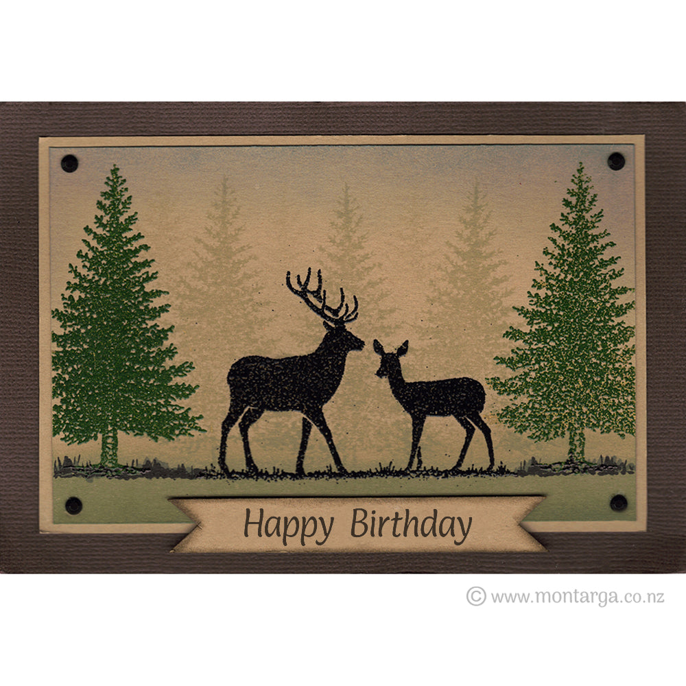 3297 G - Fir Pine Tree Rubber Stamps