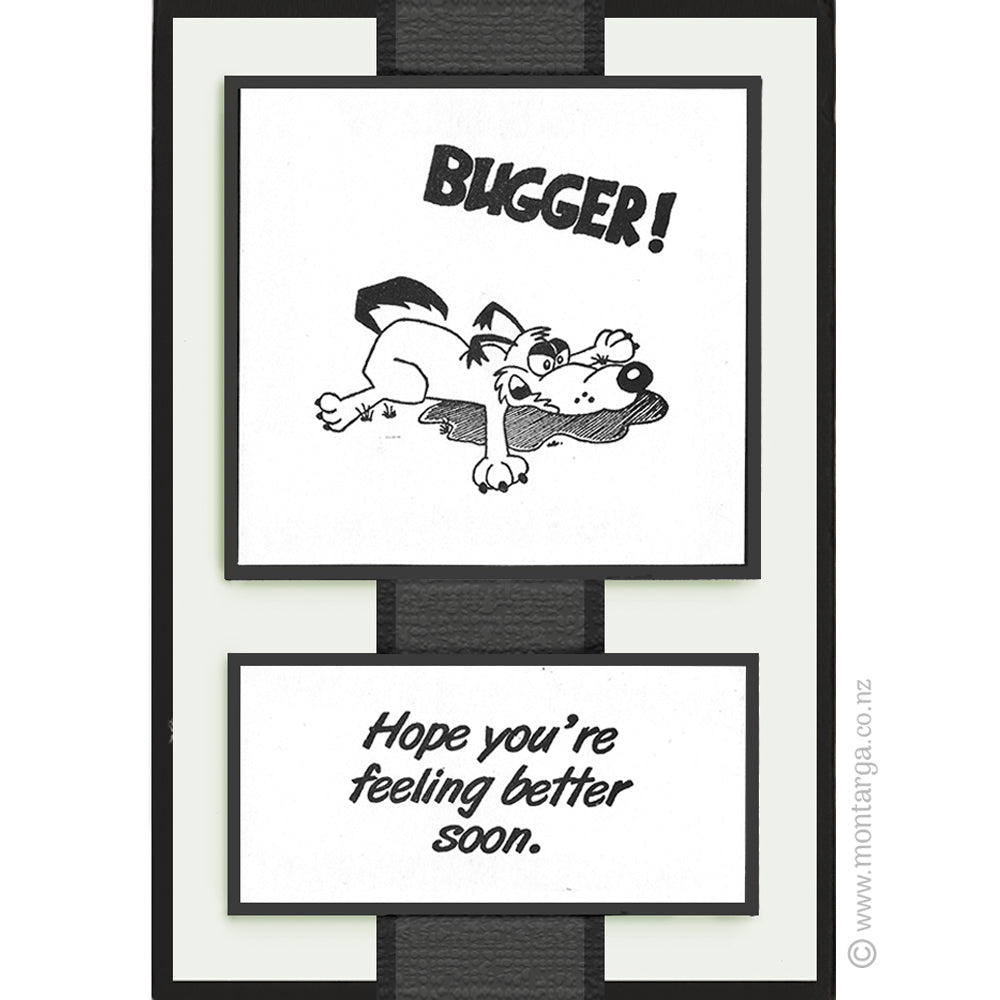 2957 B - Bugger Wording Rubber Stamp