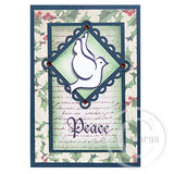 2369 B - Peace Wording Rubber Stamp