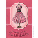 3855 GG - Dress On Mannequin Rubber Stamp