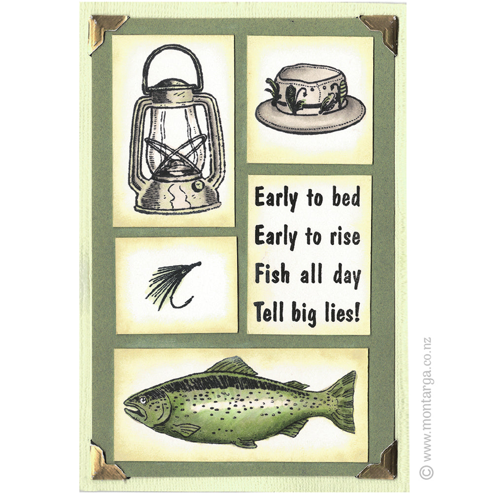 1481 FF - Trout Rubber Stamp