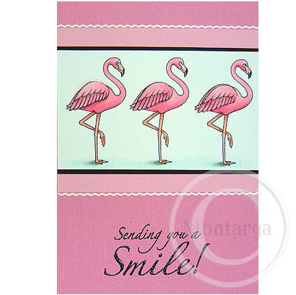 1401 E - Flamingo Rubber Stamp