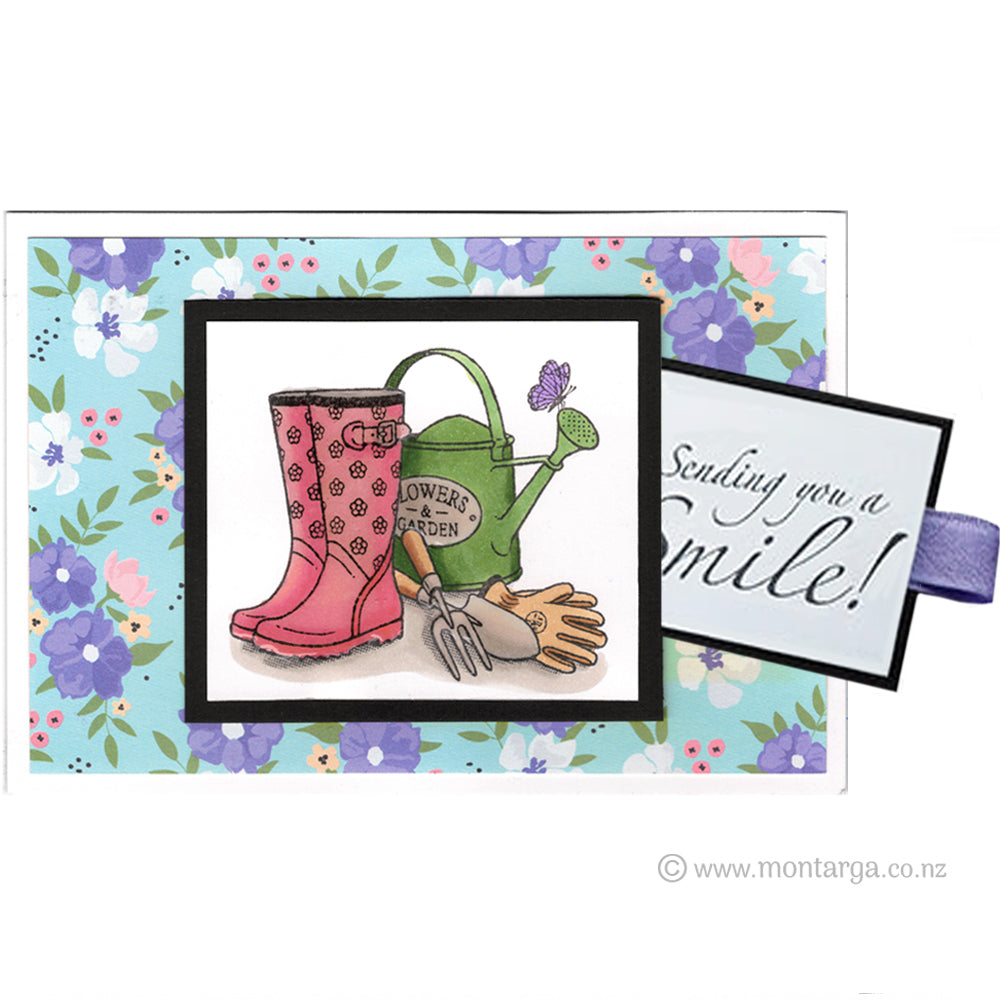 2834 E - Sending You a Smile Wording Rubber Stamp