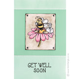 0225 B - Get Well Wording Rubber Stamp