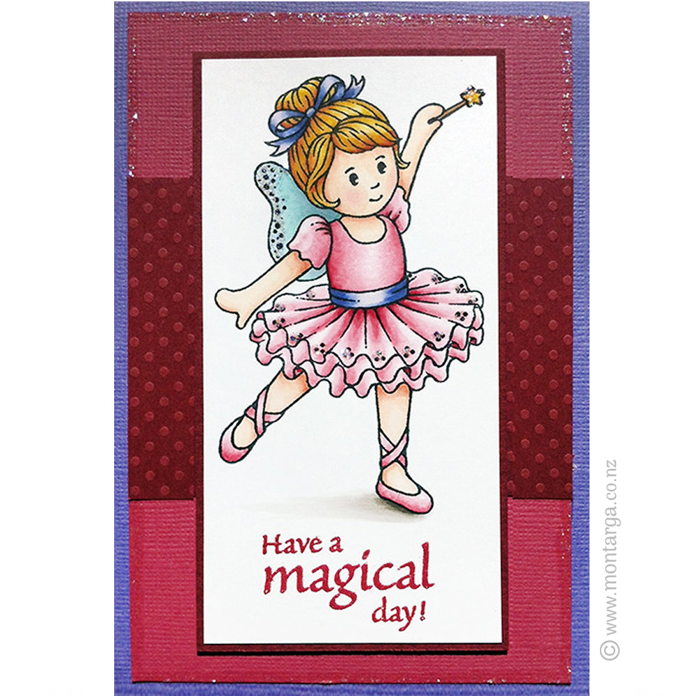 0305 B - Have a Magical Day Wording Rubber Stamp