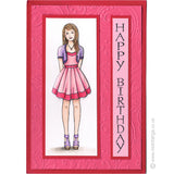 3556 FFF - Teenage Girl Rubber Stamp