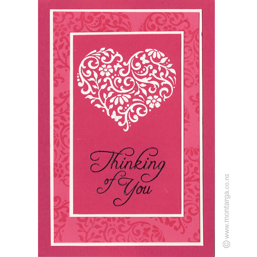 3044 F - Filigree Heart Rubber Stamp