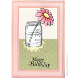 3859 E - Mason Jar Rubber Stamp