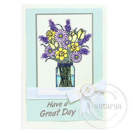 0269 B - Have A Great Day Wording Rubber Stamp