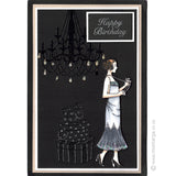 3845 D or G - Chandelier Rubber Stamp