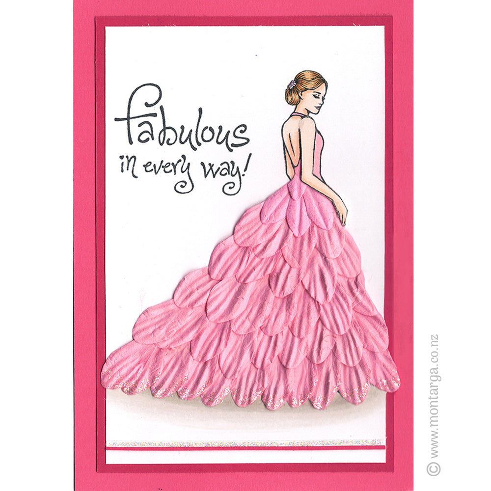 0211 D - Fabulous In Every Way Wording Rubber Stamp