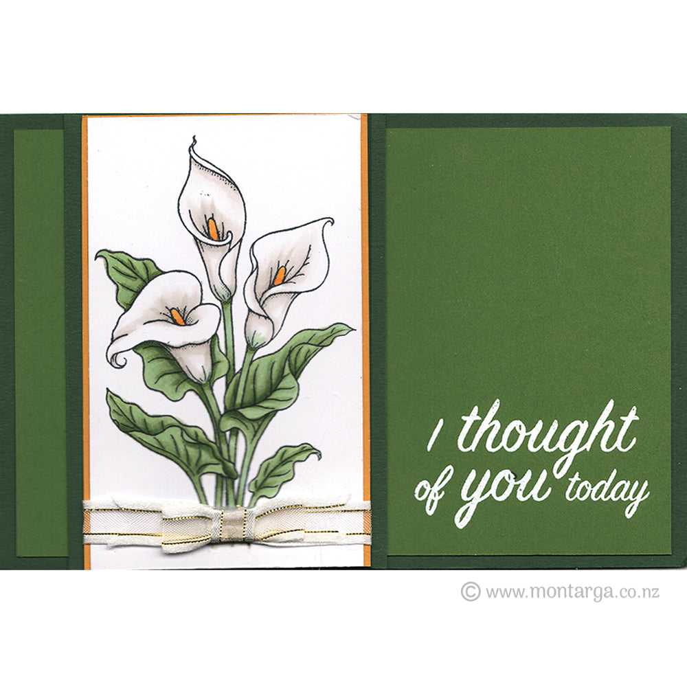 3458 GG - Lilies Rubber Stamp