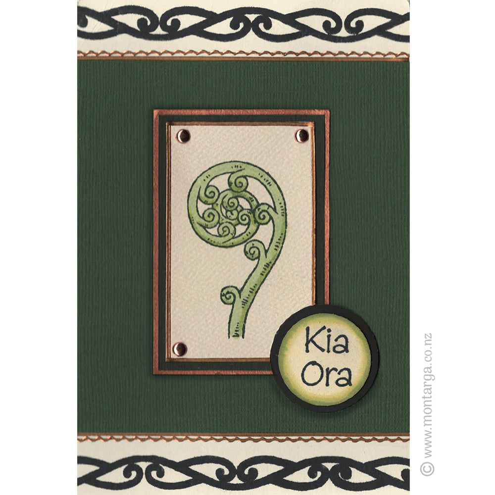 0310 A - Kia Ora Wording Rubber Stamp