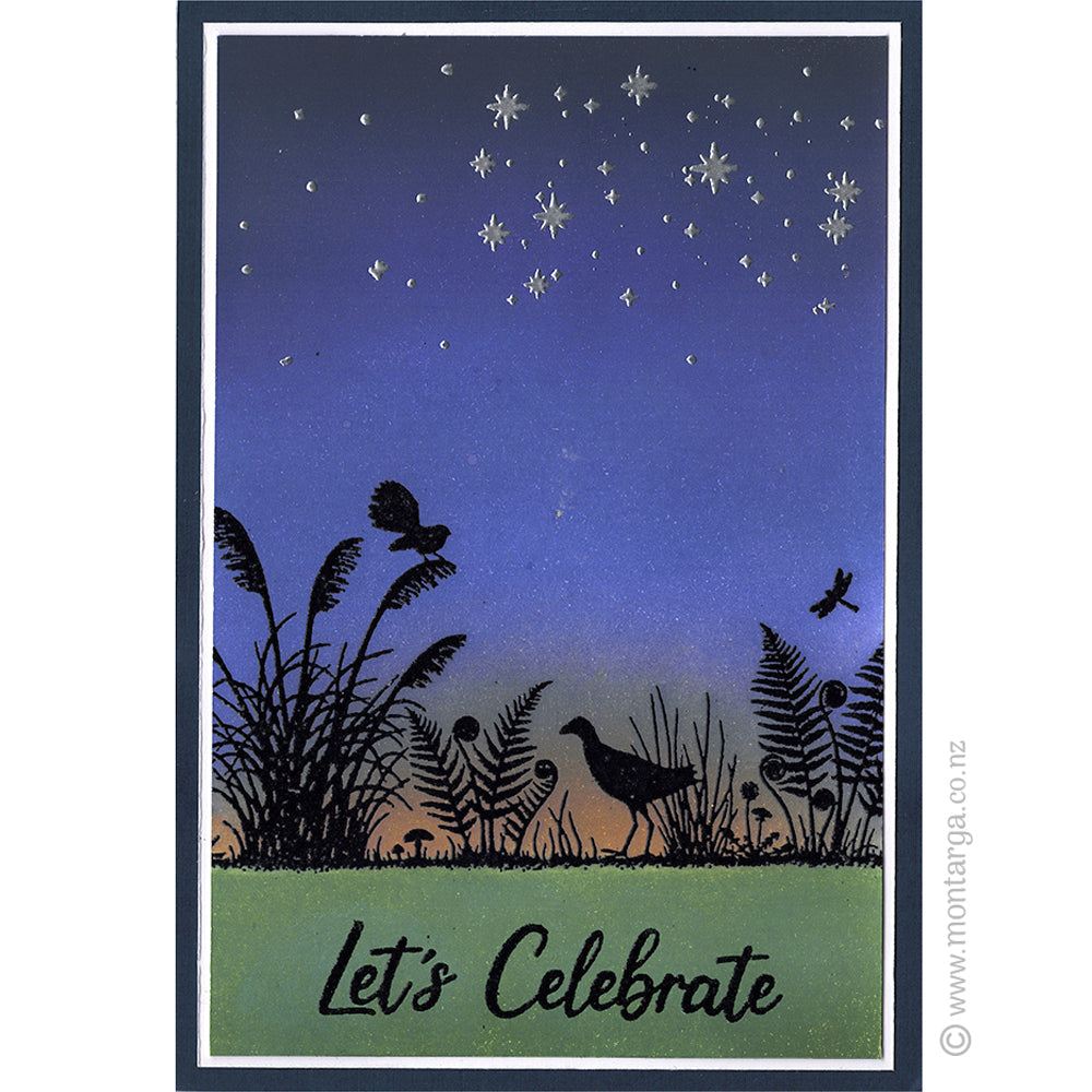 3050 E  - Matariki Star Cluster Rubber Stamp