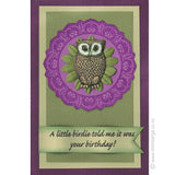 0194 BB - A Little Birdie Told Me Wording Rubber Stamp