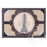 3748 FF or FFF - Eiffel Tower Rubber Stamp