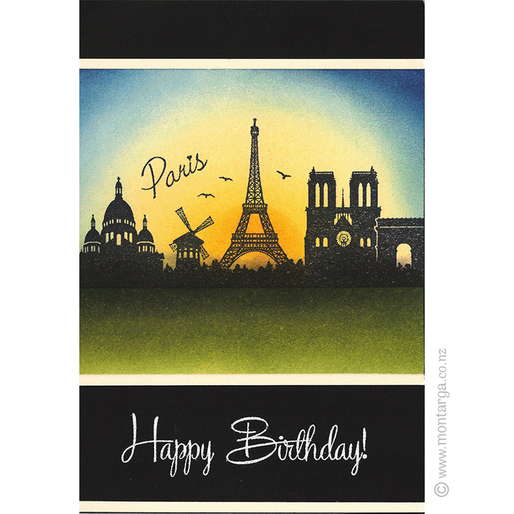 0127 BB - Happy Birthday Wording Rubber Stamp