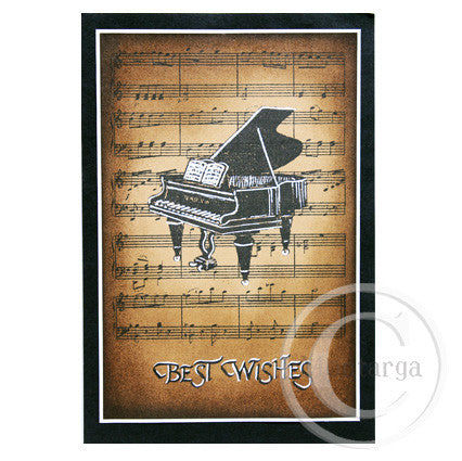 2645 G - Piano Rubber Stamp