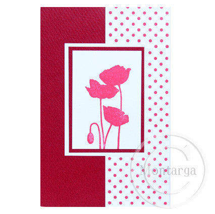 3268 FFF - Poppies silhouette Rubber Stamp