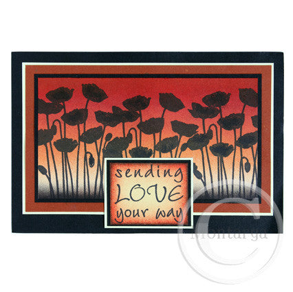 2730 D - Sending Love Wording Rubber Stamp