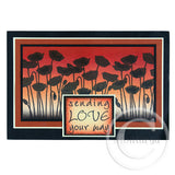 2730 D - Sending Love Wording Rubber Stamp